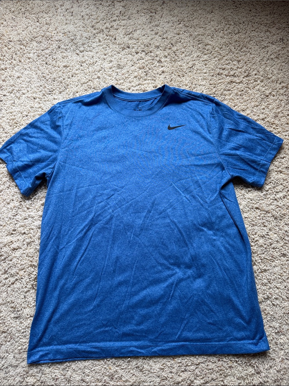 Nike Blue Heathered Dri-FIT Short Sleeve Tee